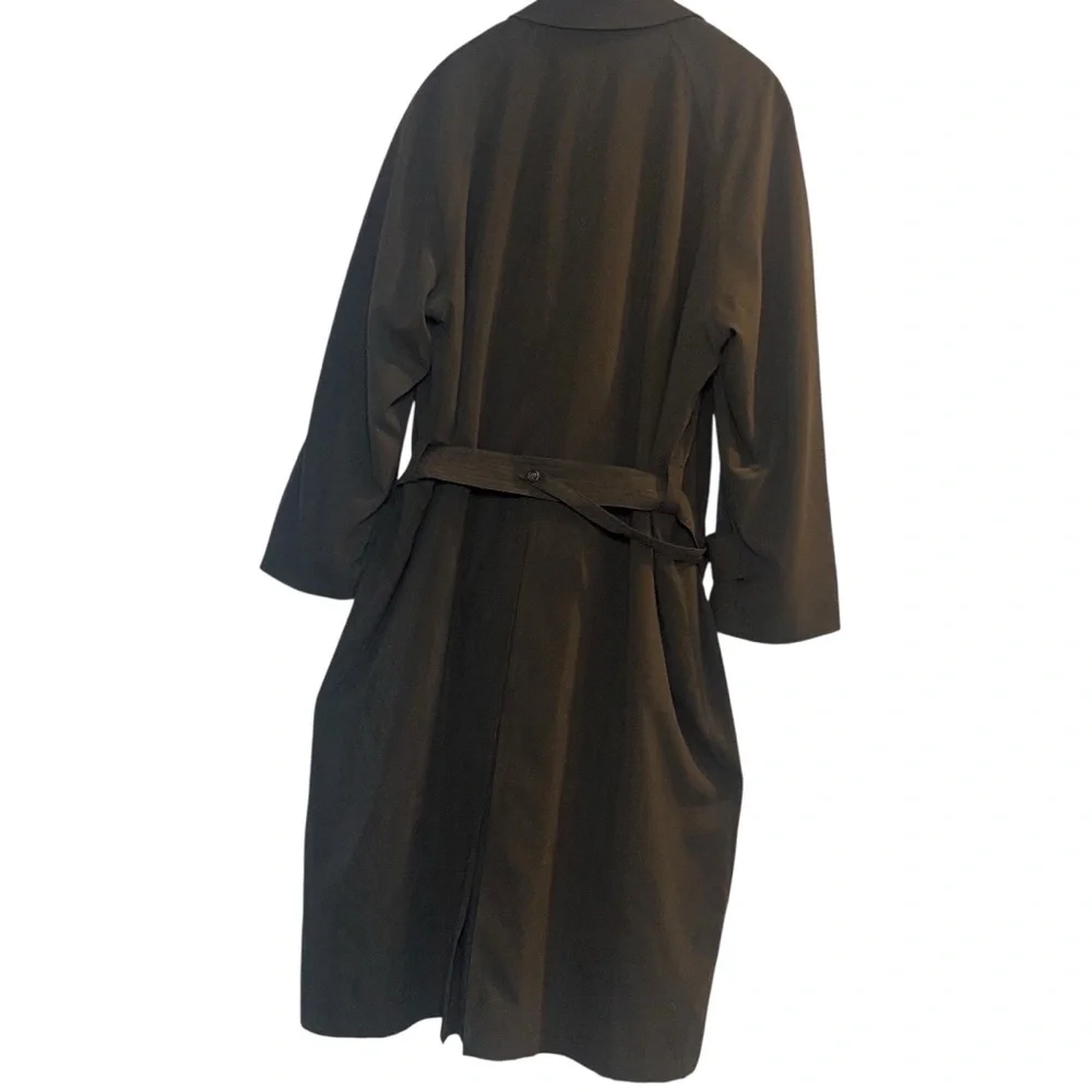 Lauren Ralph Lauren Classic Charcoal Brown Belted Trench Coat Men’s 42R - Picture 5 of 11